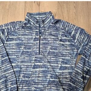 Simms Solarflex Long Sleeve Fishing Shirt UPF 50+ Blue Camo  Men's 2XL